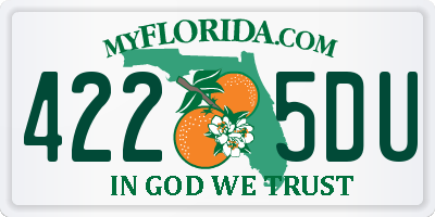 FL license plate 4225DU
