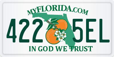 FL license plate 4225EL