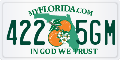 FL license plate 4225GM