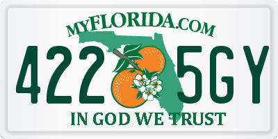 FL license plate 4225GY