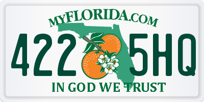 FL license plate 4225HQ