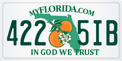 FL license plate 4225IB