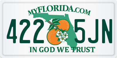 FL license plate 4225JN