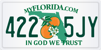 FL license plate 4225JY