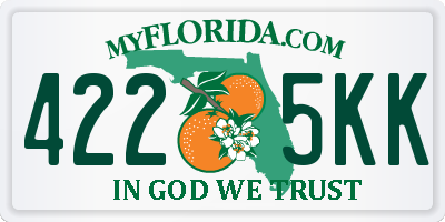 FL license plate 4225KK
