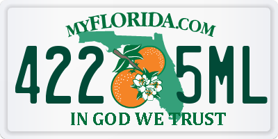 FL license plate 4225ML