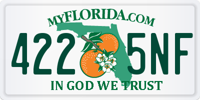 FL license plate 4225NF
