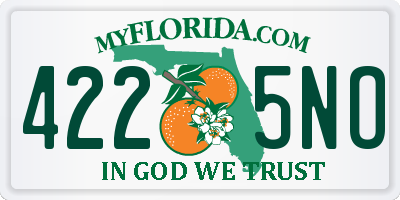 FL license plate 4225NO