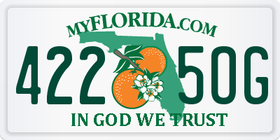 FL license plate 4225OG
