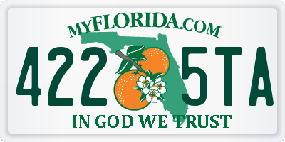 FL license plate 4225TA