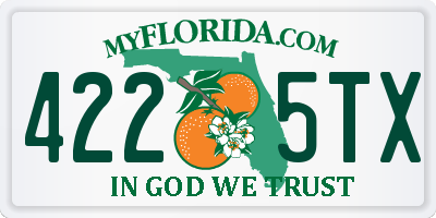 FL license plate 4225TX