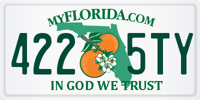 FL license plate 4225TY