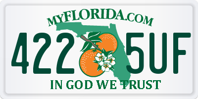 FL license plate 4225UF