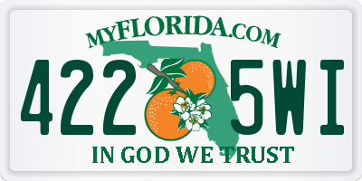 FL license plate 4225WI