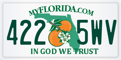 FL license plate 4225WV