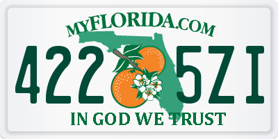 FL license plate 4225ZI