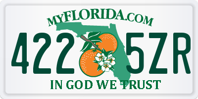 FL license plate 4225ZR