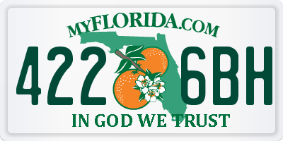 FL license plate 4226BH
