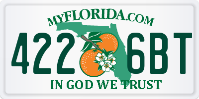 FL license plate 4226BT