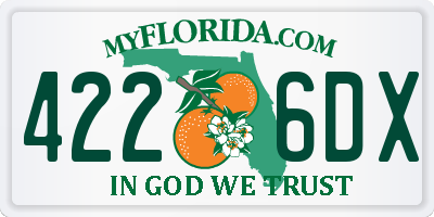 FL license plate 4226DX