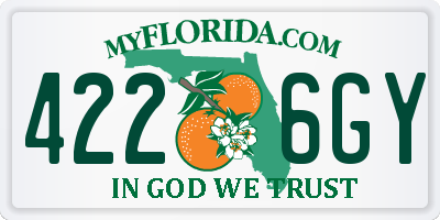 FL license plate 4226GY