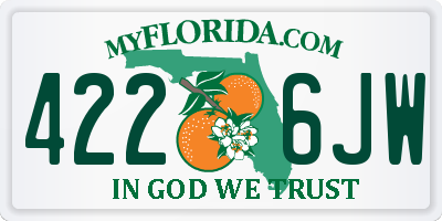 FL license plate 4226JW