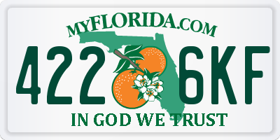 FL license plate 4226KF