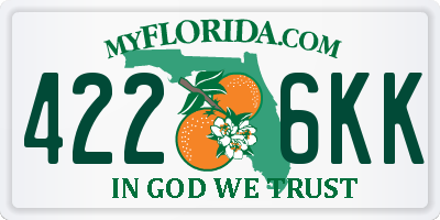 FL license plate 4226KK