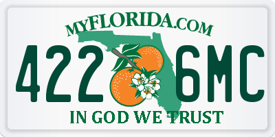 FL license plate 4226MC