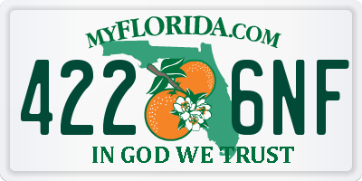 FL license plate 4226NF
