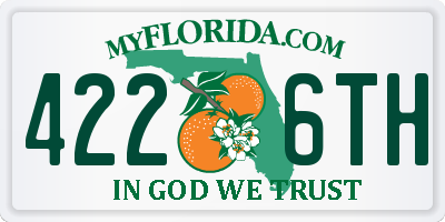 FL license plate 4226TH