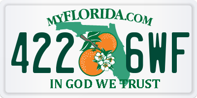 FL license plate 4226WF