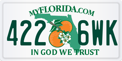 FL license plate 4226WK