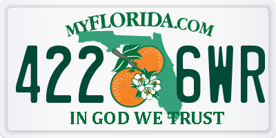 FL license plate 4226WR