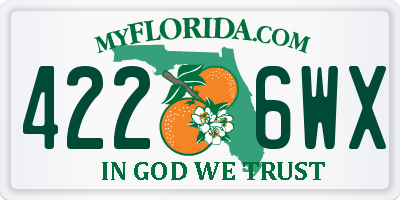 FL license plate 4226WX