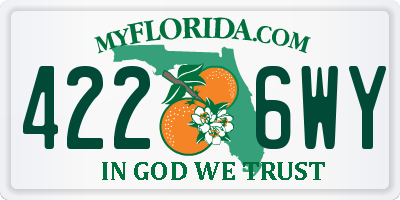 FL license plate 4226WY