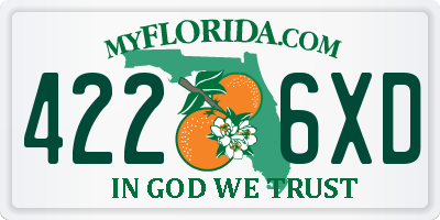 FL license plate 4226XD