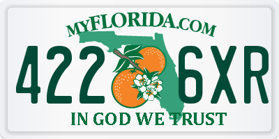 FL license plate 4226XR