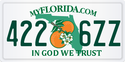 FL license plate 4226ZZ