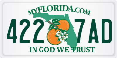 FL license plate 4227AD