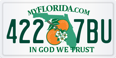 FL license plate 4227BU