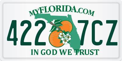 FL license plate 4227CZ