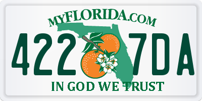 FL license plate 4227DA
