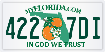 FL license plate 4227DI