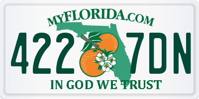 FL license plate 4227DN