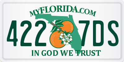 FL license plate 4227DS