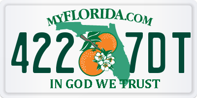 FL license plate 4227DT