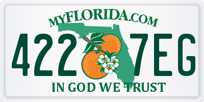 FL license plate 4227EG