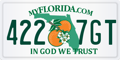 FL license plate 4227GT