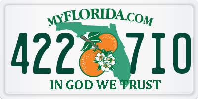 FL license plate 4227IO